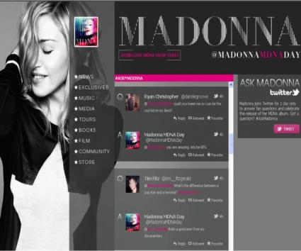 Η Madonna στο Twitter για 3 ώρες!