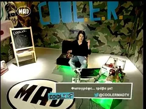Η Φωτεινή στο πλατό της εκπομπής COOL.E.R. του MAD TV.