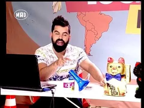 Ο Fran στο πλατό της εκπομπής Loca Report του Mad TV.