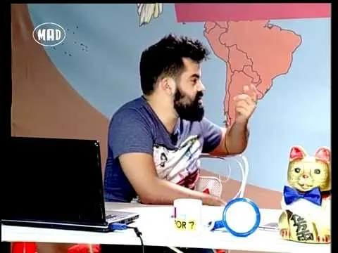 Ο Fran στο πλατό της εκπομπής Loca Report του Mad TV.