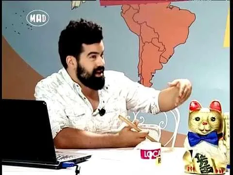 Ο Fran στο πλατό της εκπομπής Loca Report του Mad TV.