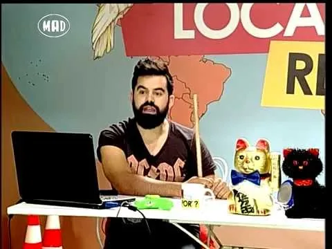 Ο Fran στο πλατό της εκπομπής Loca Report του Mad TV.