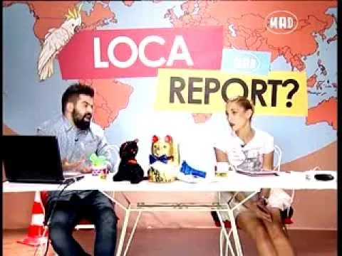 Παρουσιαστές της εκπομπής Loca Report στο στούντιο του Mad TV.