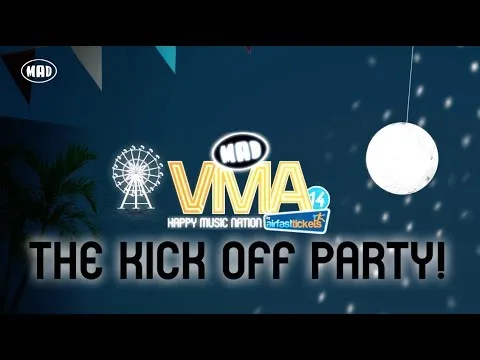 Αφίσα για το Kick Off Party των MAD VMA 2014 by Airfasttickets.