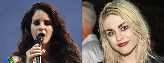 Η Lana Del Rey και η Frances Bean Cobain σε κολάζ φωτογραφιών.