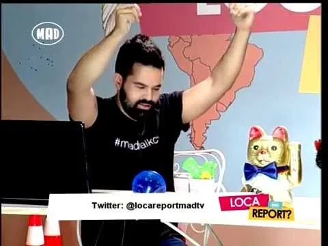 Ο Fran στο πλατό της εκπομπής Loca Report του Mad TV.