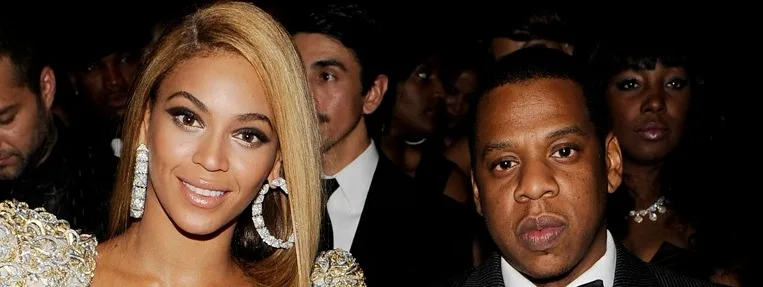 Η Beyonce και ο Jay Z σε κοινή τους εμφάνιση.
