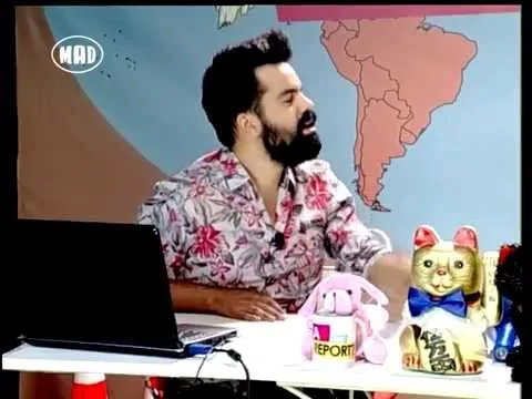 Ο Fran στο πλατό της εκπομπής Loca Report του Mad TV.