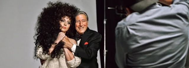 Η Lady Gaga και ο Tony Bennett σε φωτογράφιση.