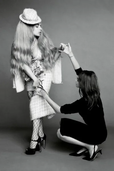 Lady-Gaga-Harpers-Bazaar-September-2014-cover-issue-Asia-dog-black-white