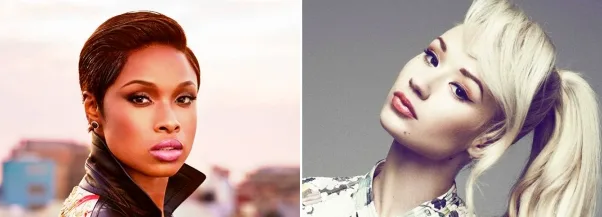 Η Jennifer Hudson και η Iggy Azalea σε κολλάζ φωτογραφιών.