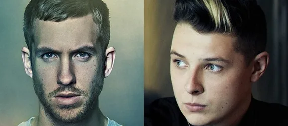 Calvin Harris και John Newman σε κοντινά πορτρέτα