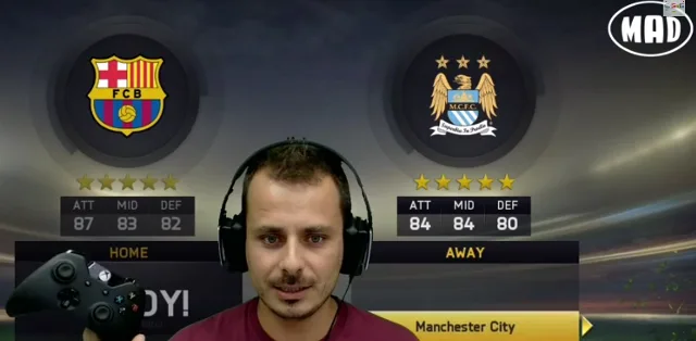 Ο Δημήτρης Καρέτσος παίζει FIFA 15 στο XBOX One.