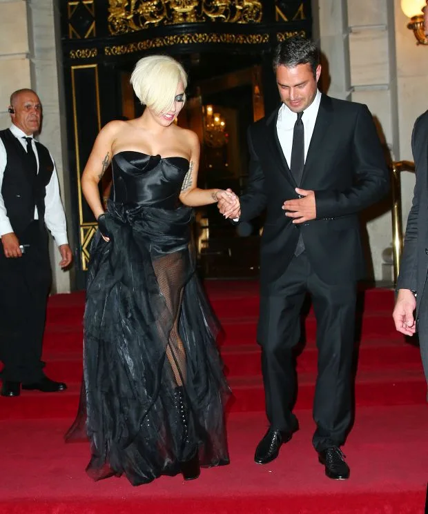 Lady Gaga and Taylor Kinney at the Harper's Bazaar Icons Event at The Plaza Hotel in NYC