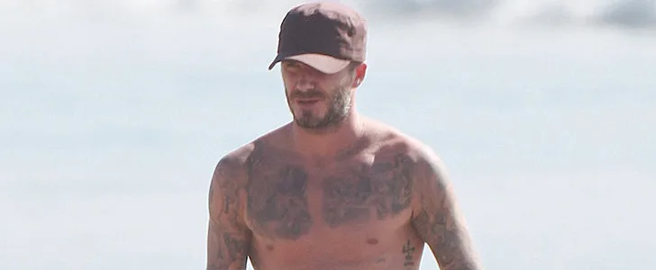 Ο David Beckham χωρίς μπλούζα στην παραλία του Malibu.