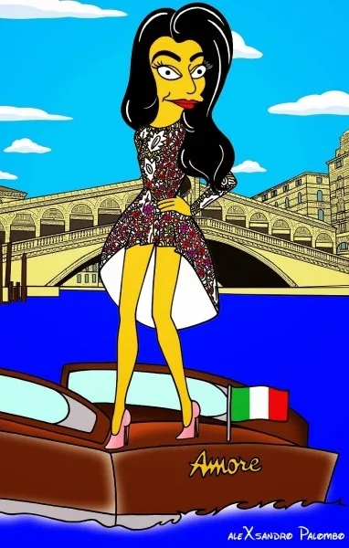George-Clooney-Amal-Alamuddin-Simpsonized-The-Simpsons-Wedding-Venice-Italy-Amore-Love-Picture-Art-Cartoon-Iconic-Style-Fashion-Look-Artist-aleXsandro-Palombo-6