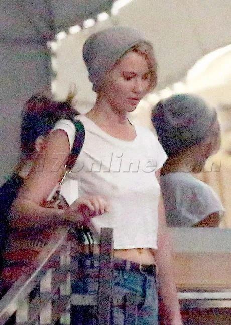 PREMIUM EXCLUSIVE Jennifer Lawrence skips the bra at Milk Studioss