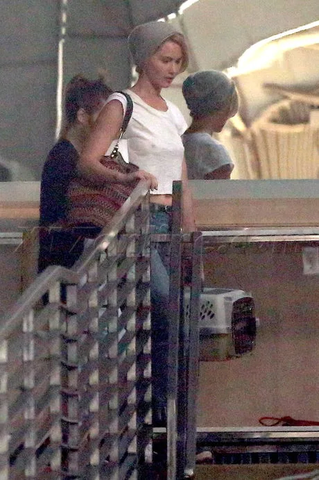 PREMIUM EXCLUSIVE Jennifer Lawrence skips the bra at Milk Studioss
