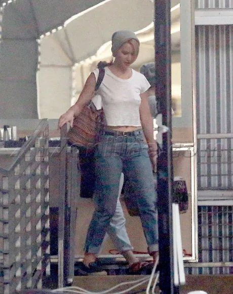 PREMIUM EXCLUSIVE Jennifer Lawrence skips the bra at Milk Studioss