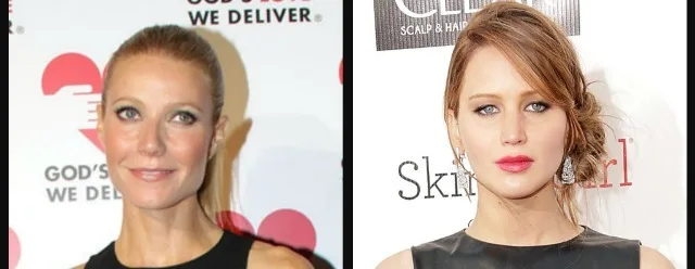 Κολάζ με τις ηθοποιούς Gwyneth Paltrow και Jennifer Lawrence.