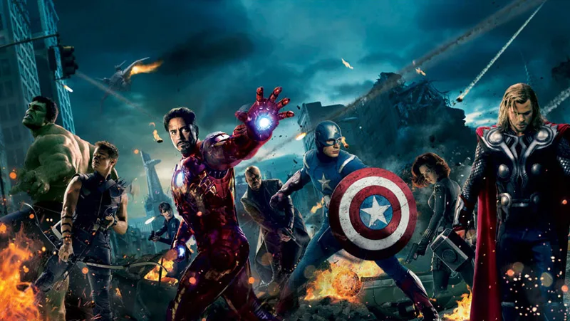 Οι Avengers σε σκηνή μάχης από την ταινία.