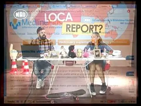 Ο Fran και η Μαντώ στο πλατό της εκπομπής Loca Report του Mad TV.