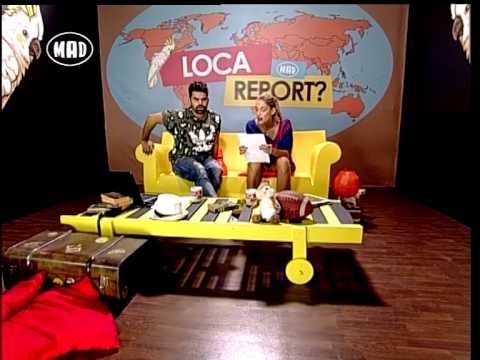 Ο Fran και η Μαντώ στο πλατό της εκπομπής Loca Report του Mad TV.