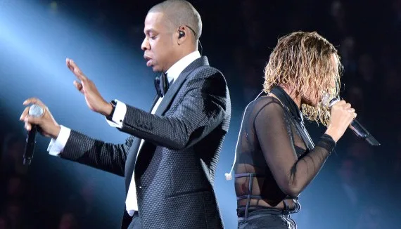 Η Beyonce στη σκηνή των 56ων βραβείων Grammy στο Staples Center του Λος Άντζελες.