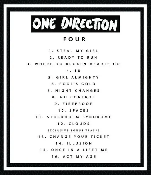 one-direction-tracklist