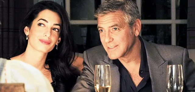 Ο George Clooney και η Amal Alamuddin σε δείπνο.