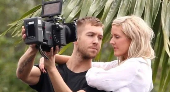 Ο Calvin Harris και η Ellie Goulding στα γυρίσματα του video clip Outside.