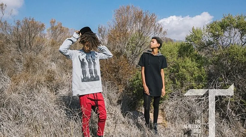 Ο Jaden και η Willow Smith σε φωτογράφιση στη φύση.