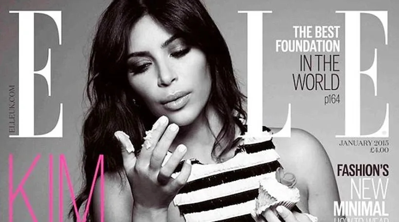 Η Kim Kardashian στο εξώφυλλο του περιοδικού Elle.