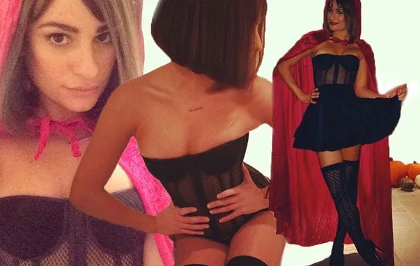 Η Lea Michele με σέξι κοστούμι Κοκκινοσκουφίτσας για το Halloween.