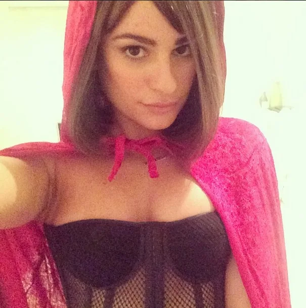 Lea-Michelle-in-Little-Red-Riding-Hood-Costume
