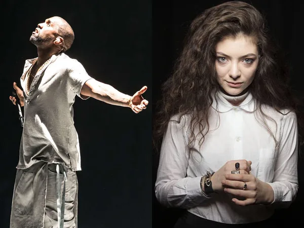 Ο Kanye West και η Lorde σε κολλάζ φωτογραφιών.