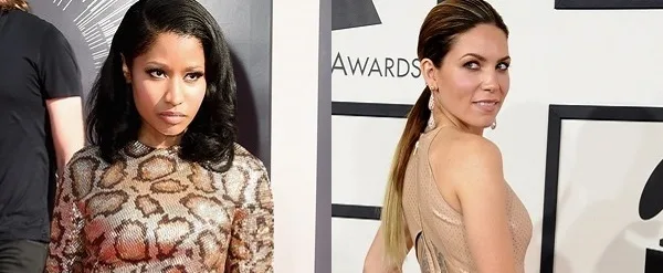 Η Nicki Minaj και η Skylar Grey σε κολλάζ φωτογραφιών.