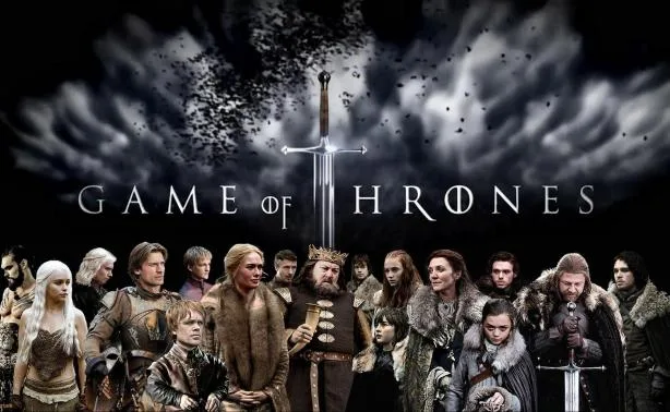 Ο Sean Bean και το καστ της σειράς Game of Thrones σε προωθητική αφίσα.