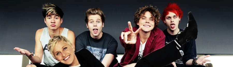 Η Ellen DeGeneres με το συγκρότημα 5 Seconds Of Summer.