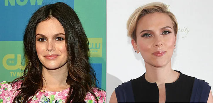 Η Rachel Bilson και η Scarlett Johansson σε κολλάζ φωτογραφιών.