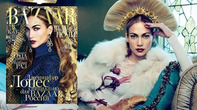 Η Jennifer Lopez στο εξώφυλλο του Harper's Bazaar Russia.