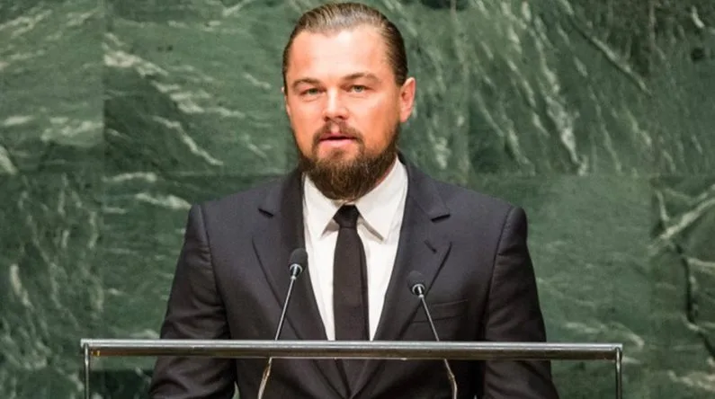 Ο Leonardo DiCaprio σε ομιλία του στον ΟΗΕ.