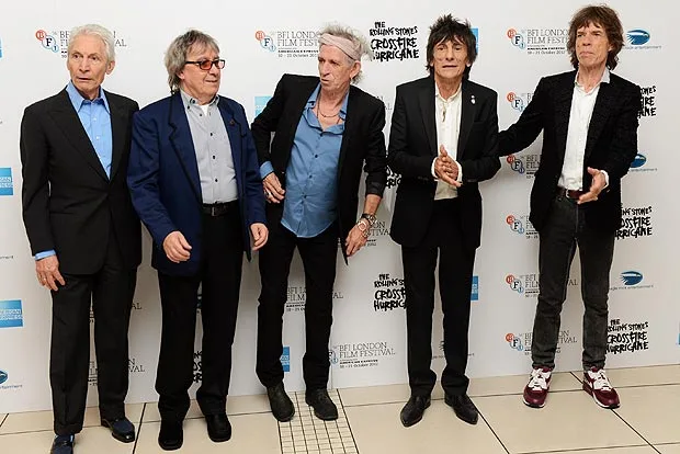 Τα μέλη του συγκροτήματος Rolling Stones σε επίσημη εμφάνιση.