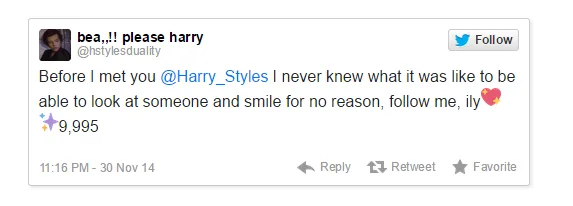 This One Direction Fan Tweeted Harry Styles The Exact Same Tweet 10 000