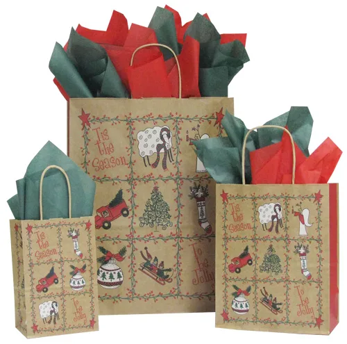 closeout-folk-art-christmas-shopping-bags