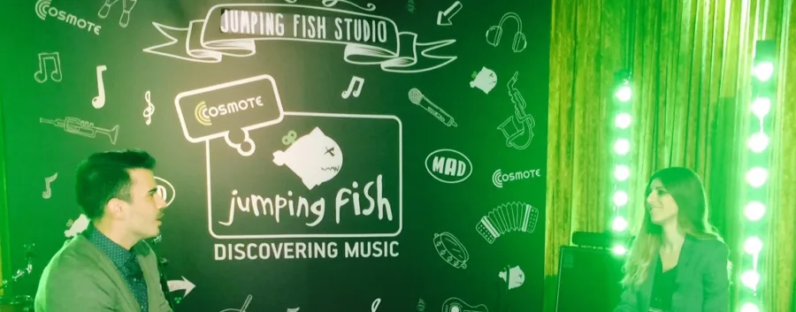 Ο Δημήτρης Μαυροκεφαλίδης και η Angelika Dusk στο Jumping Fish Studio.