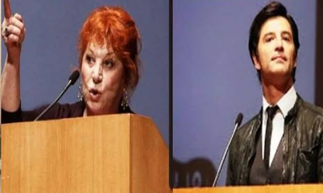 Η Χρυσούλα Διαβάτη και ο Σάκης Ρουβάς σε ομιλία.