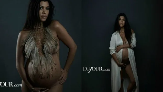 Η Kourtney Kardashian ποζάρει γυμνή και έγκυος για το περιοδικό DuJour.
