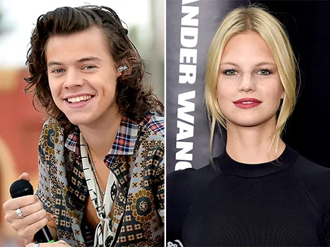Ο Harry Styles και η Nadine Leopold σε κολλάζ φωτογραφιών.