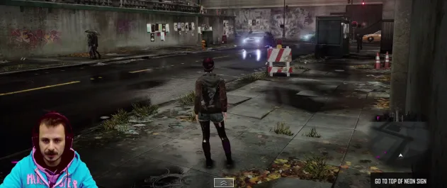 Ο Δημήτρης Καρέτσος σε gameplay του inFAMOUS: First Light.